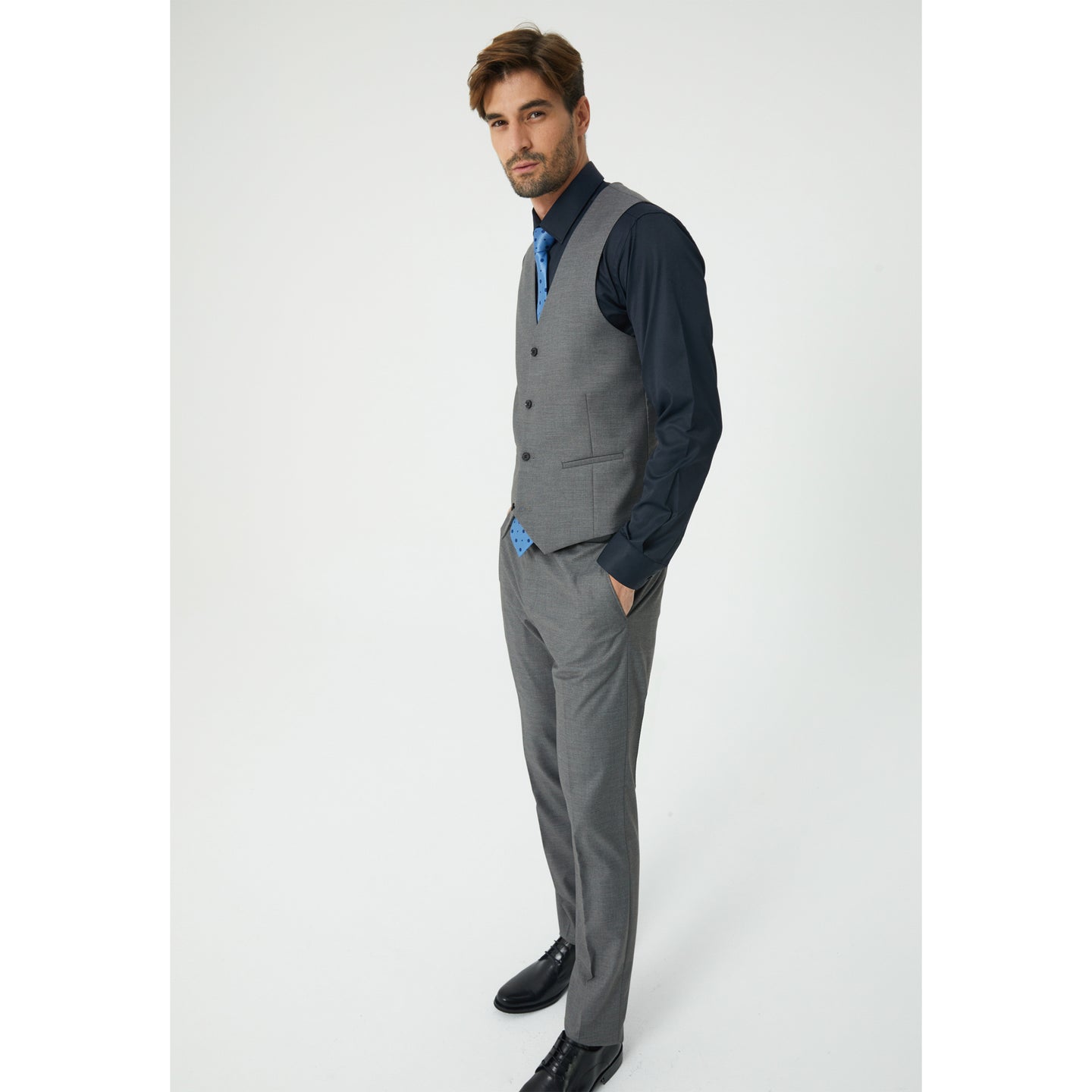 Light Grey Three-Piece Suit